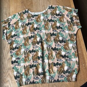 Anthropologie Pepalove Leopard Print Top - Multicolor